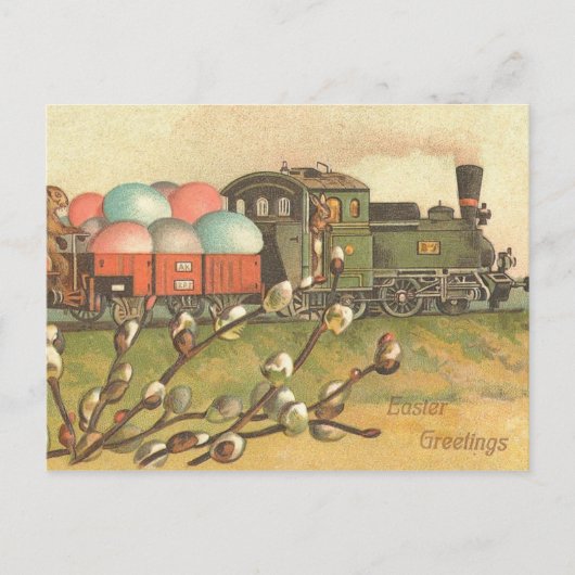 Postkarte für den Vintagen Osterzug (Vorderseite)