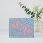 Postkarte für Denim-n-Hearts (Stehend Vorderseite)