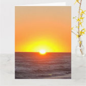 Postkarte für die Ankündigung von Strand (Gelbe Blume)