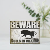 Postkarte für die Anleger des Bull Market (Stehend Vorderseite)