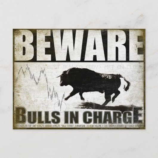 Postkarte für die Anleger des Bull Market (Vorderseite)
