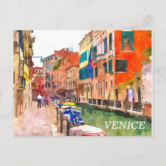 Postkarte für die Aquarellmalerei von Venedig (Vorderseite)