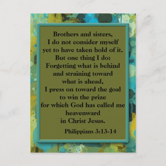 Postkarte für die Christliche Inspiration (Vorderseite)