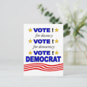 Postkarte für die Demokraten (Stehend Vorderseite)