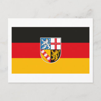 Postkarte für die Flagge des Saarlands