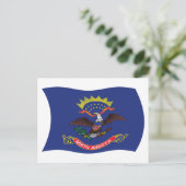 Postkarte für die Flagge Nord-Dakota (Stehend Vorderseite)