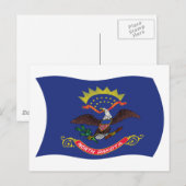 Postkarte für die Flagge Nord-Dakota (Vorne/Hinten)