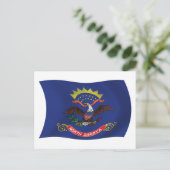 Postkarte für die Flagge Nord-Dakota (Stehend Vorderseite)