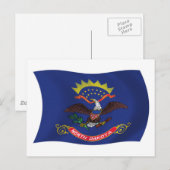 Postkarte für die Flagge Nord-Dakota (Vorne/Hinten)