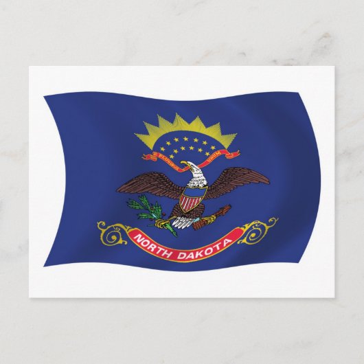 Postkarte für die Flagge Nord-Dakota (Vorderseite)