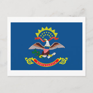 Postkarte für die Flagge Nord-Dakota