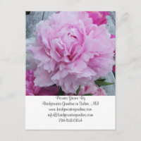 Postkarte für die Hochzeit Florist Visitenkarte