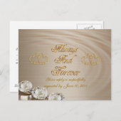 Postkarte für die Hochzeiteinladung (Vorne/Hinten)