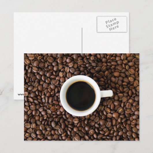 Postkarte für die Kaffeepause (Vorne/Hinten)