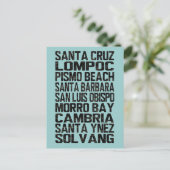 Postkarte für die kalifornische Hauptküste (Stehend Vorderseite)