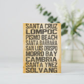 Postkarte für die kalifornische Hauptküste (Stehend Vorderseite)