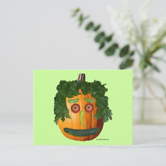 Postkarte für die Kürbisgesichtskarte öffnen (Stehend Vorderseite)