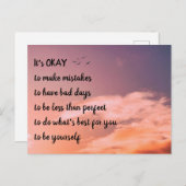 Postkarte für die psychische Gesundheit (Vorne/Hinten)