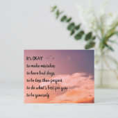 Postkarte für die psychische Gesundheit (Stehend Vorderseite)