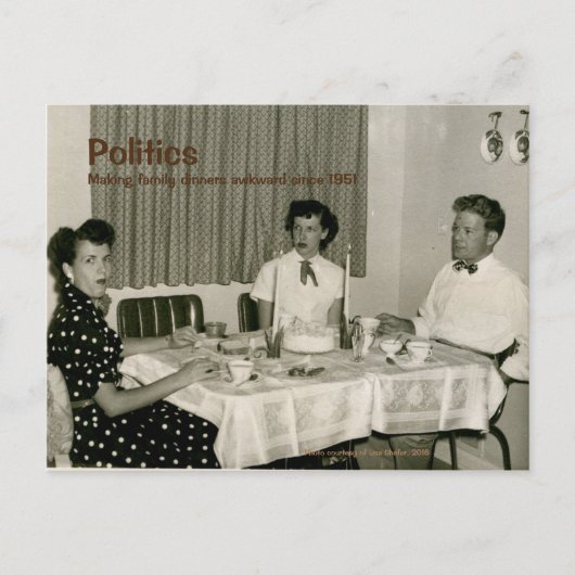 Postkarte für die Retro-Politik (Vorderseite)