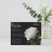 Postkarte für die Rose (Stehend Vorderseite)