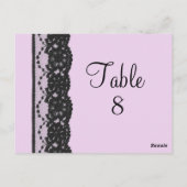 Postkarte für die schwarze französische Spitzentab (Rückseite)