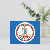 Postkarte für die Staatsflagge Virginia (Stehend Vorderseite)