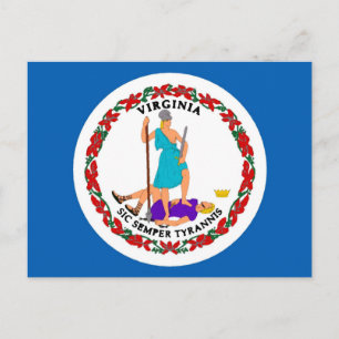Postkarte für die Staatsflagge Virginia