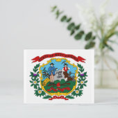 Postkarte für die Staatsflagge West Virginia (Stehend Vorderseite)