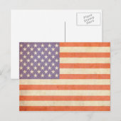 Postkarte für die US-Flagge (Vorne/Hinten)