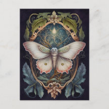 Postkarte für die Weiße Motte