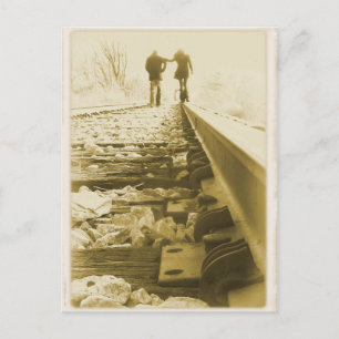 Postkarte für die Zukunft zusammen