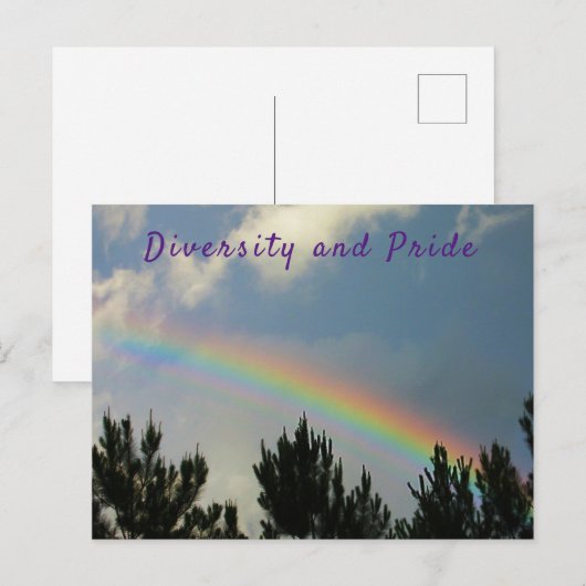 Postkarte für Diversity und Stolz (Vorne/Hinten)