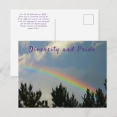 Postkarte für Diversity und Stolz (Vorne/Hinten)