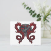 Postkarte für doppelten Drachen (Stehend Vorderseite)
