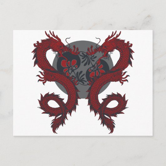 Postkarte für doppelten Drachen (Vorderseite)