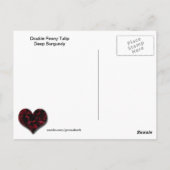 Postkarte für doppeltes Peony Tulip (Rückseite)