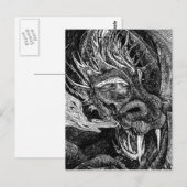 Postkarte für Drachen (Vorne/Hinten)