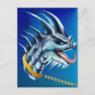 Postkarte für Drachen und Gold