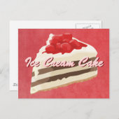 Postkarte für Eiscreme (Vorne/Hinten)