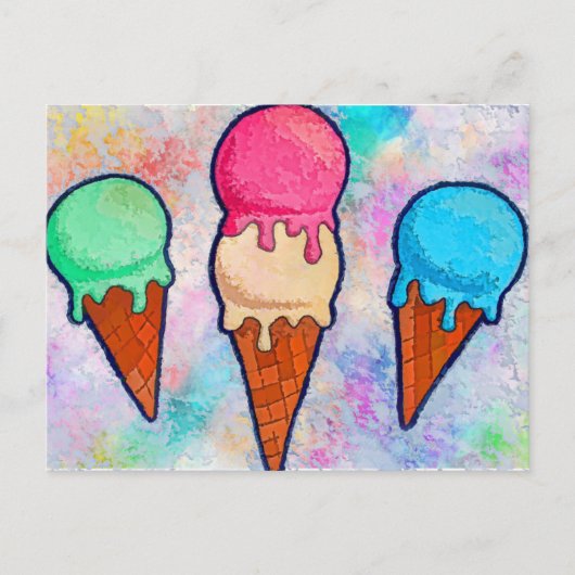 Postkarte für Eiscreme (Vorderseite)