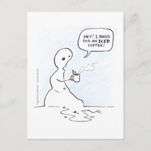 Postkarte für eisigen Kaffee