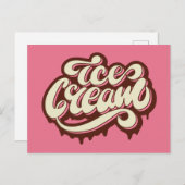 Postkarte für Eiskrem (Vorne/Hinten)