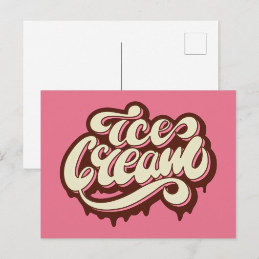 Postkarte für Eiskrem (Vorne/Hinten)