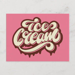 Postkarte für Eiskrem