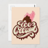 Postkarte für Eiskrem (Vorne/Hinten)