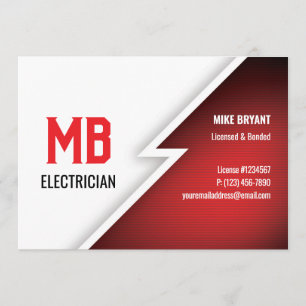 Postkarte für Elektriker/Elektrizitätsunternehmen