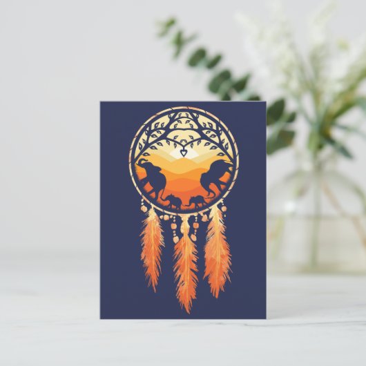 Postkarte für Elephant Dream Catcher (Stehend Vorderseite)