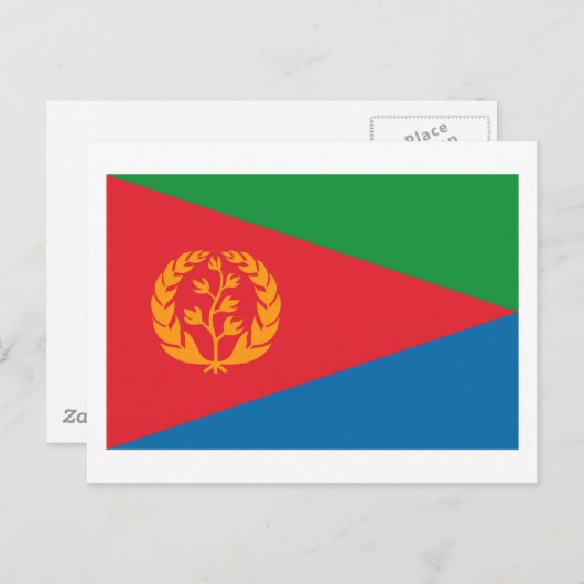 Postkarte für Eritrea (Vorne/Hinten)