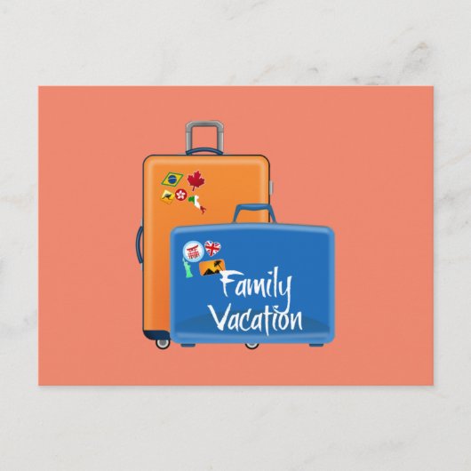 Postkarte für Familienurlaub (Vorderseite)